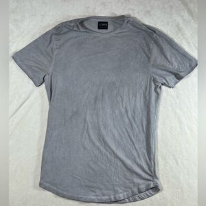 CUTS Clothing Curved Hem Classic Gray Cloud Soft Slim Shirt Short Sleeve